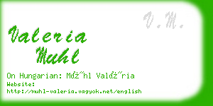 valeria muhl business card